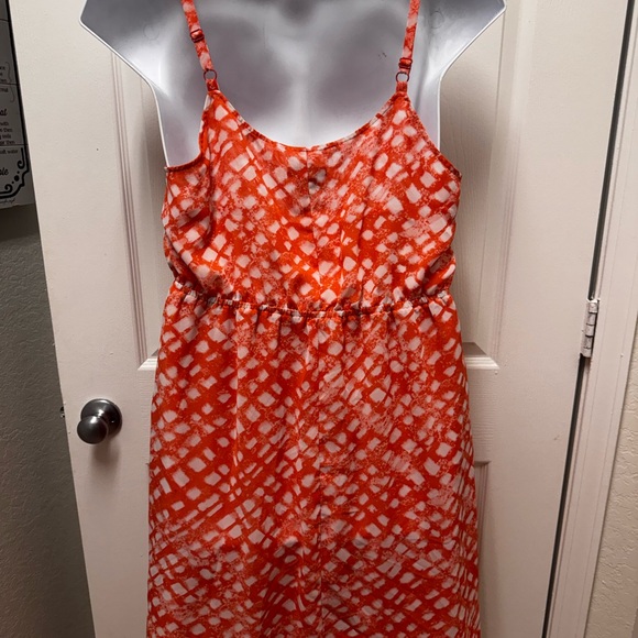 Lane Bryant Orange and White Midi Dress - Picture 2 of 3